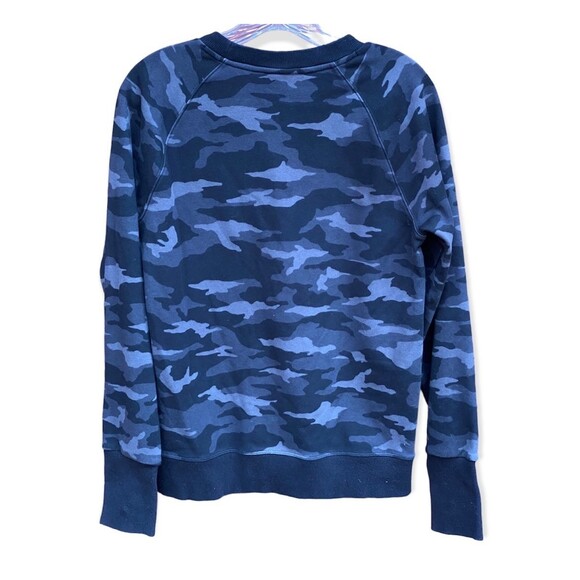 Athleta Triumph size Small S Soft Crewneck Sweatshirt Black Gray Camouflage - Picture 5 of 11